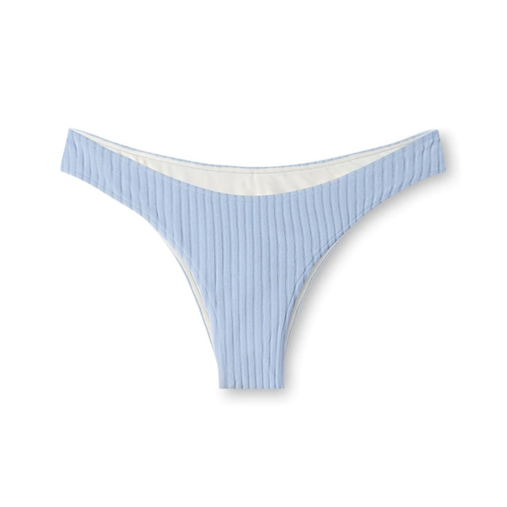 [NWT] Cord Toweling Curve Bikini Bottoms - Pacific Blue